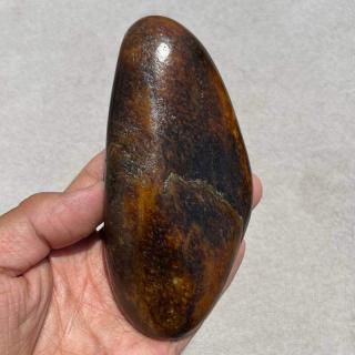 玉饰传奇新疆和田玉籽料把件天然金包玉黄沁秋梨皮原石手把件鉴定